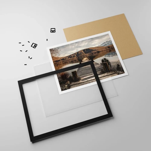 Poster in black frame - Landscape in Silence - 91x61 cm
