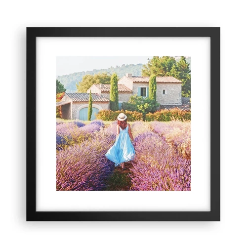 Poster in black frame - Lavender Girl - 30x30 cm