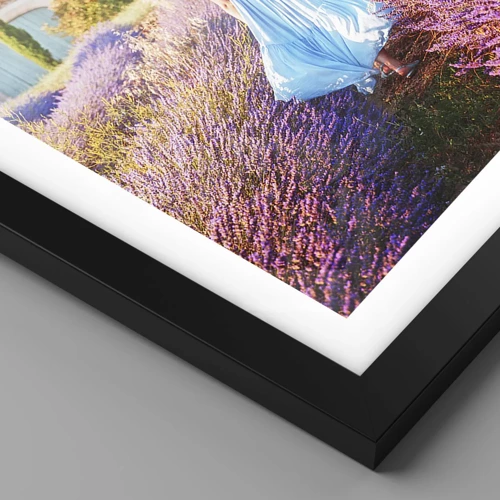 Poster in black frame - Lavender Girl - 30x40 cm