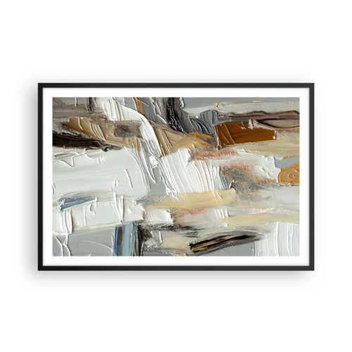 Poster in black frame - Layers of Colour - 91x61 cm