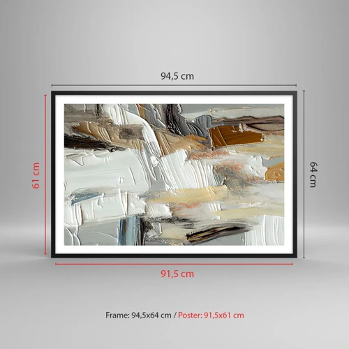 Poster in black frame - Layers of Colour - 91x61 cm