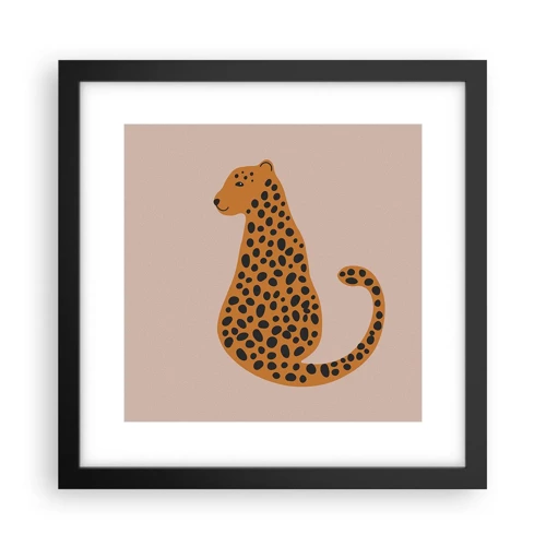 Poster in black frame - Leopard Print Is Fashionable - 30x30 cm