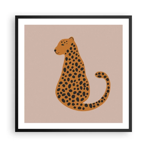 Poster in black frame - Leopard Print Is Fashionable - 60x60 cm