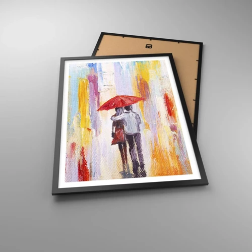 Poster in black frame - Let It rain - 50x70 cm