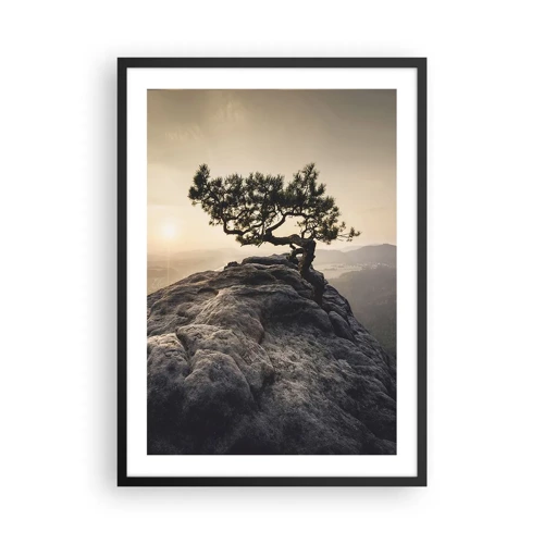 Poster in black frame - Life Always Wins - 50x70 cm