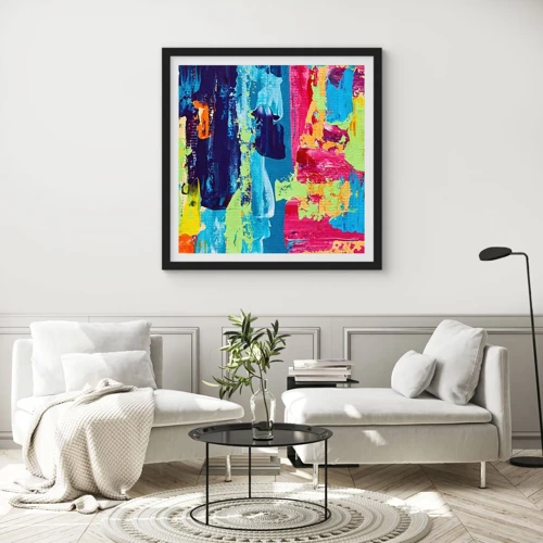 Poster in black frame - Life Is Beautiful! - 30x30 cm