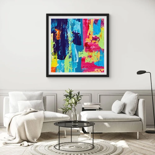 Poster in black frame - Life Is Beautiful! - 40x40 cm