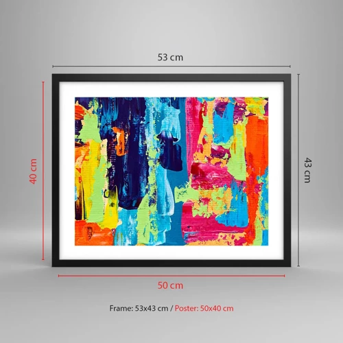 Poster in black frame - Life Is Beautiful! - 50x40 cm