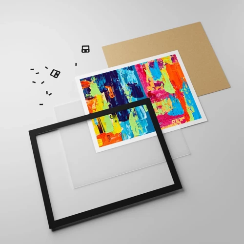 Poster in black frame - Life Is Beautiful! - 50x40 cm