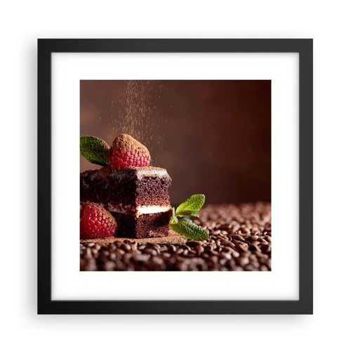 Poster in black frame - Life Is Sweet - 30x30 cm