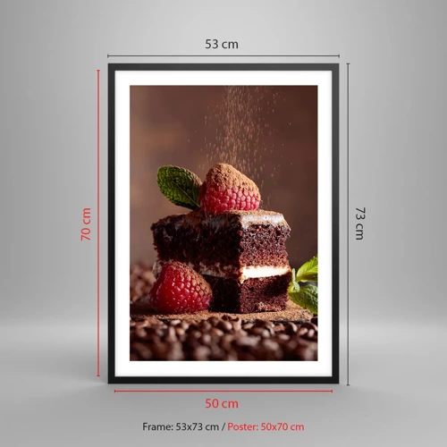 Poster in black frame - Life Is Sweet - 50x70 cm