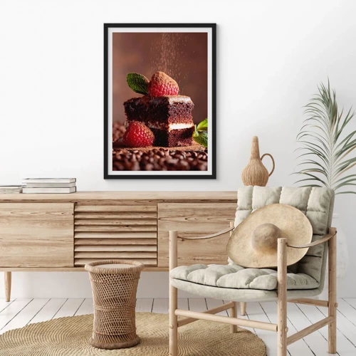 Poster in black frame - Life Is Sweet - 50x70 cm