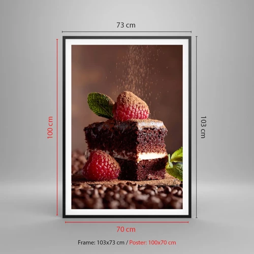 Poster in black frame - Life Is Sweet - 70x100 cm