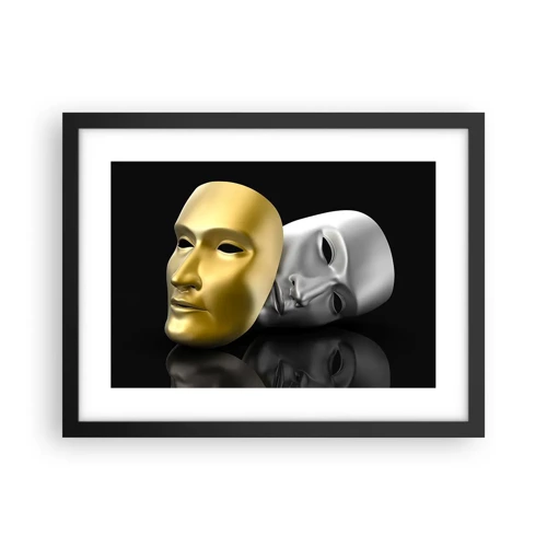 Poster in black frame - Life Is a Theatre - 40x30 cm