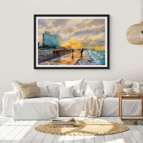 Poster in black frame - Life On the Coast - 70x50 cm