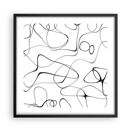 Poster in black frame - Life Paths, Trails of Fortune - 50x50 cm