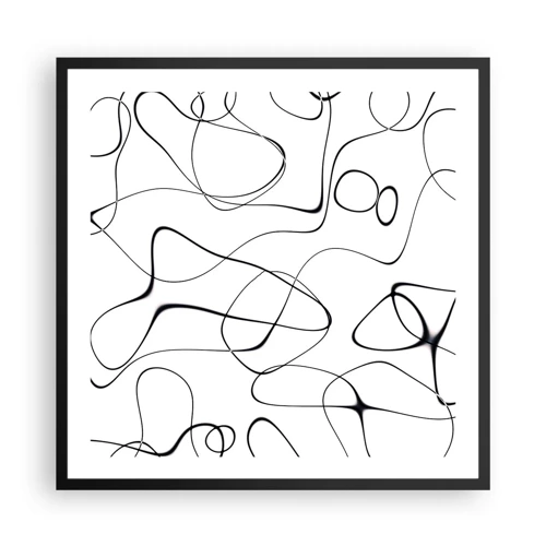 Poster in black frame - Life Paths, Trails of Fortune - 60x60 cm