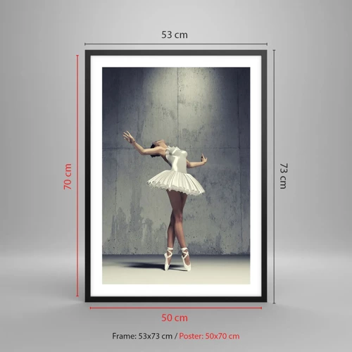 Poster in black frame - Light like a Bird - 50x70 cm