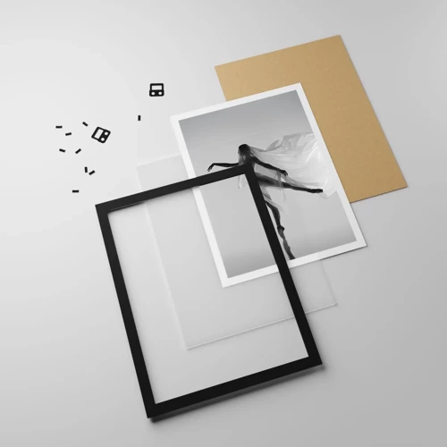 Poster in black frame - Lightness and Grace - 40x50 cm