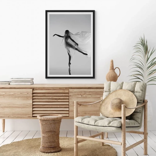 Poster in black frame - Lightness and Grace - 70x100 cm