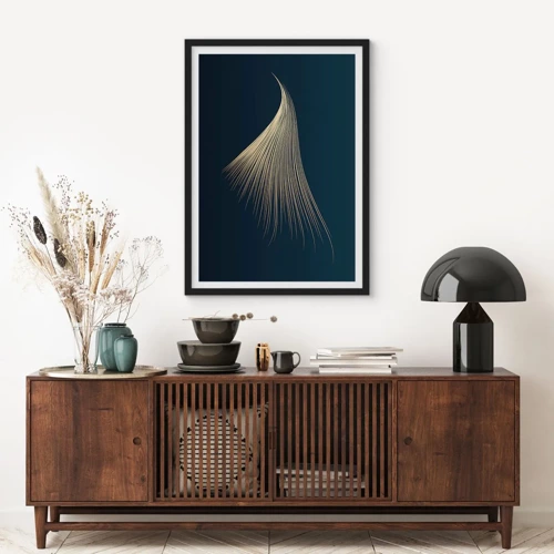 Poster in black frame - Like Angel's Hair - 50x70 cm