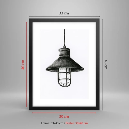 Poster in black frame - Like In the Old Days… - 30x40 cm