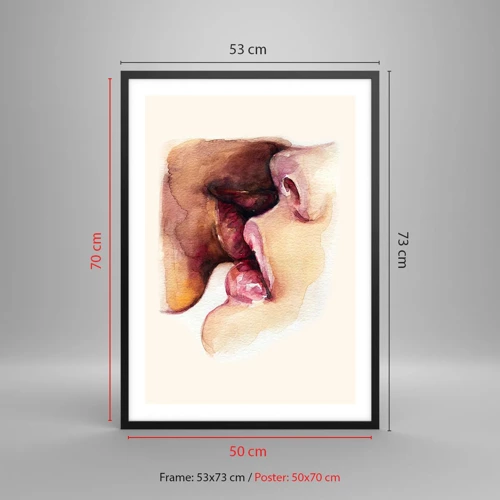 Poster in black frame - Like Night and Day, Earth and Heaven - 50x70 cm