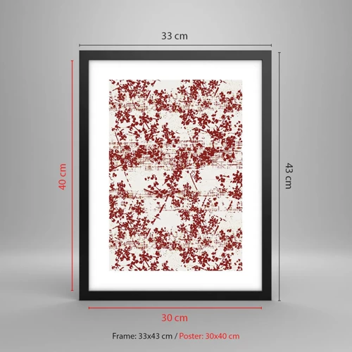 Poster in black frame - Like Old-fashioned Percale - 30x40 cm