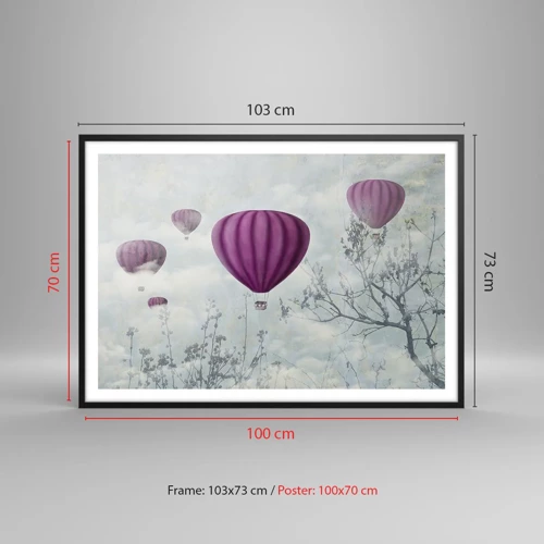 Poster in black frame - Like Ships in the Sky - 100x70 cm