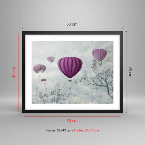 Poster in black frame - Like Ships in the Sky - 50x40 cm