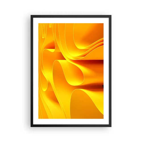 Poster in black frame - Like Waves of the Sun - 50x70 cm