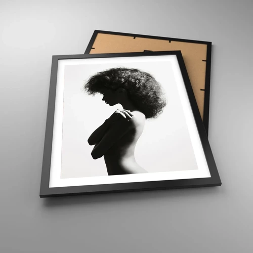 Poster in black frame - Like a Flower on a Thin Stem - 40x50 cm