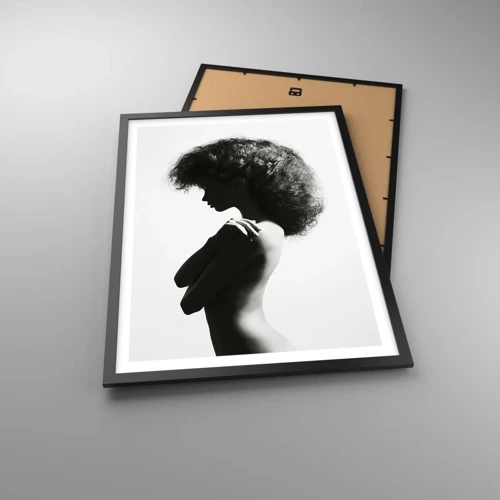 Poster in black frame - Like a Flower on a Thin Stem - 50x70 cm