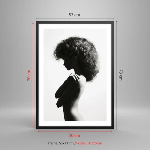 Poster in black frame - Like a Flower on a Thin Stem - 50x70 cm