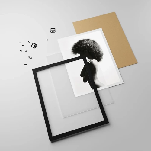 Poster in black frame - Like a Flower on a Thin Stem - 50x70 cm