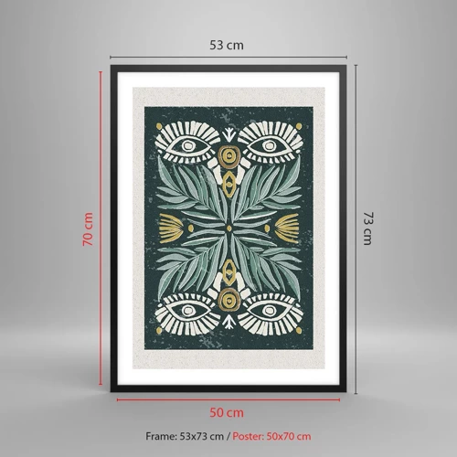 Poster in black frame - Like a Folklore Cutout - 50x70 cm