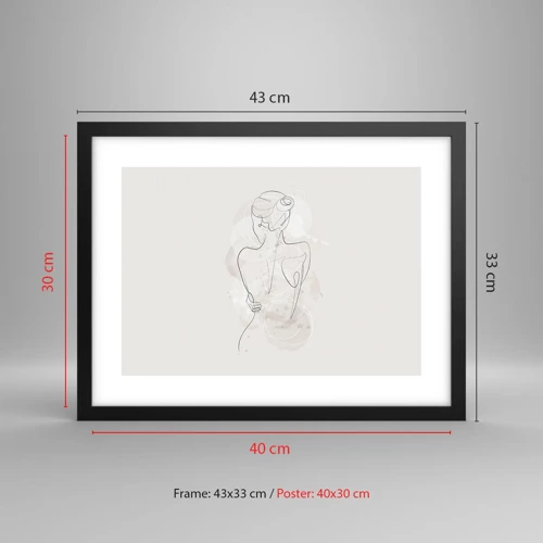 Poster in black frame - Like a Sensitive Instrument - 40x30 cm