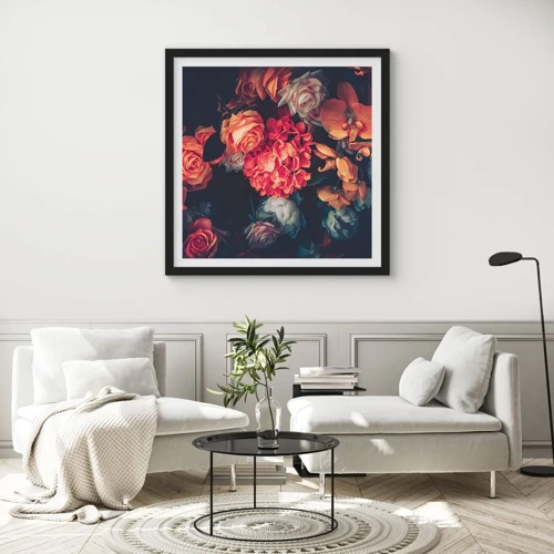 Poster in black frame - Like at Dutch Masters - 30x30 cm