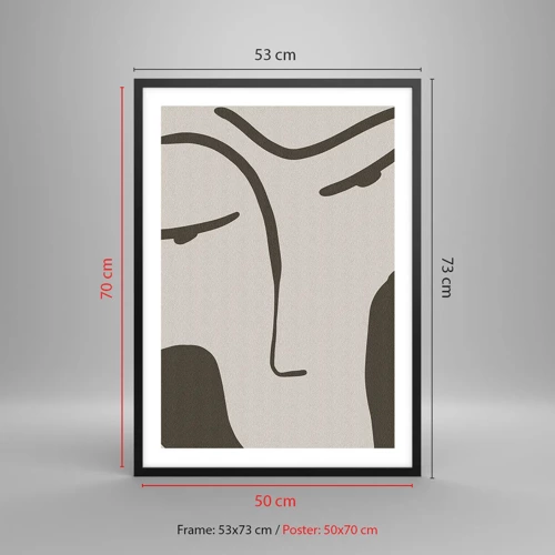 Poster in black frame - Like from Modigliani's Painting - 50x70 cm