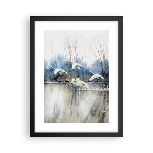 Poster in black frame - Like in a Fairy Tale about Wild Swans - 30x40 cm