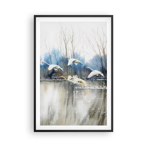 Poster in black frame - Like in a Fairy Tale about Wild Swans - 61x91 cm