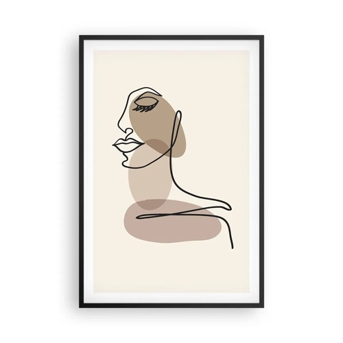 Poster in black frame - Listening to Herself - 61x91 cm