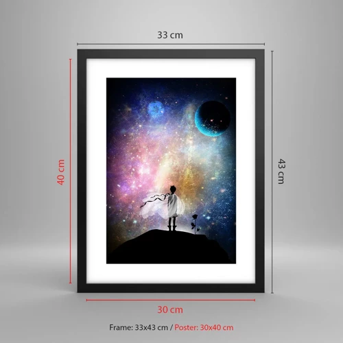 Poster in black frame - Little Prince - 30x40 cm