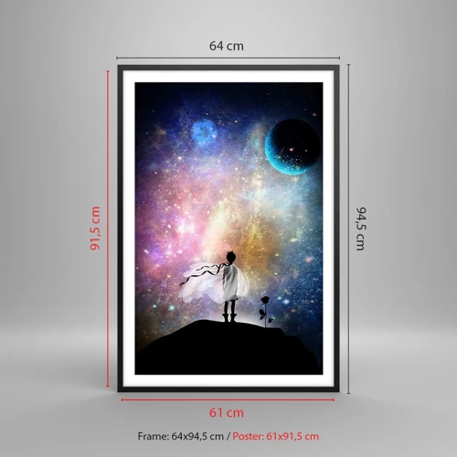 Poster in black frame - Little Prince - 61x91 cm