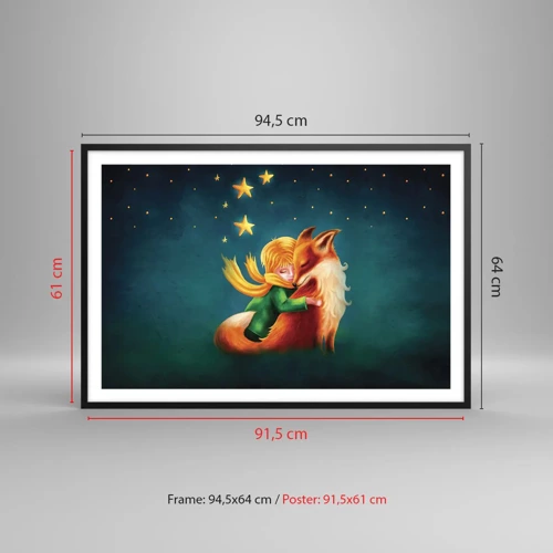 Poster in black frame - Little Prince - 91x61 cm