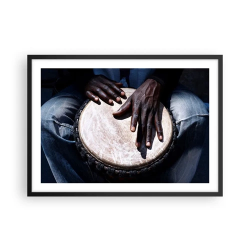 Poster in black frame - Live at Your Own Rhythm - 70x50 cm