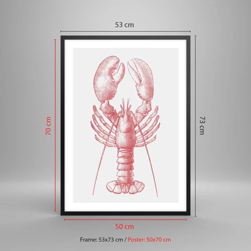 Poster in black frame - Lobster Worthy of a Lobster - 50x70 cm