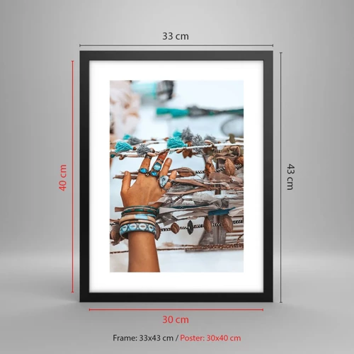 Poster in black frame - Local Treasures - 30x40 cm