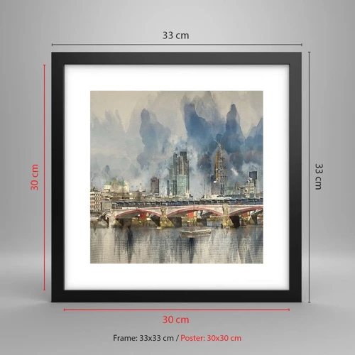 Poster in black frame - London in Its Beauty - 30x30 cm