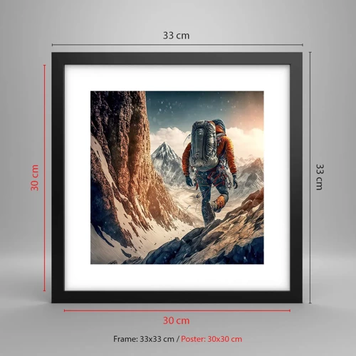 Poster in black frame - Lonely Warrior - 30x30 cm